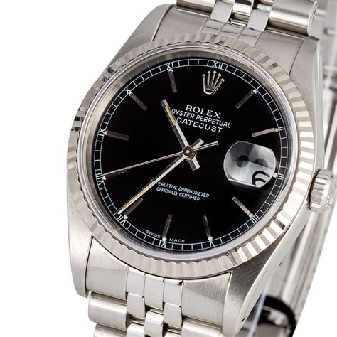 rolex datejust 16234 black dial|rolex datejust 16234 price.